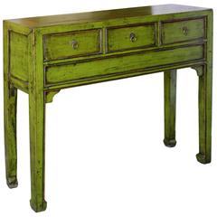 Lime Green Console Table
