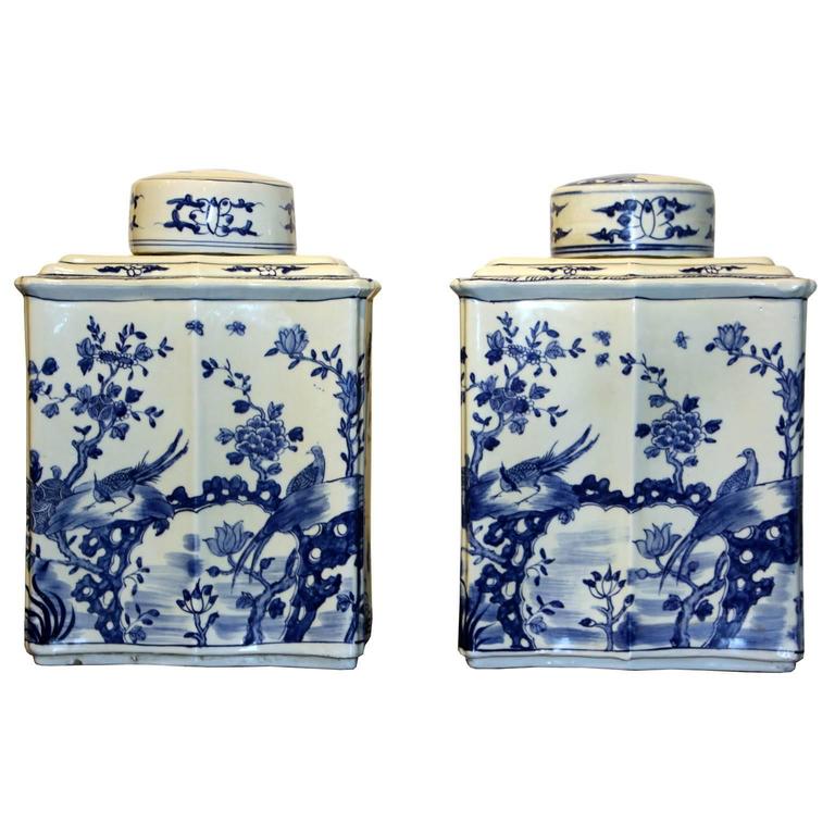 Small Antique Porcelain Tea Containers For Sale at 1stdibs