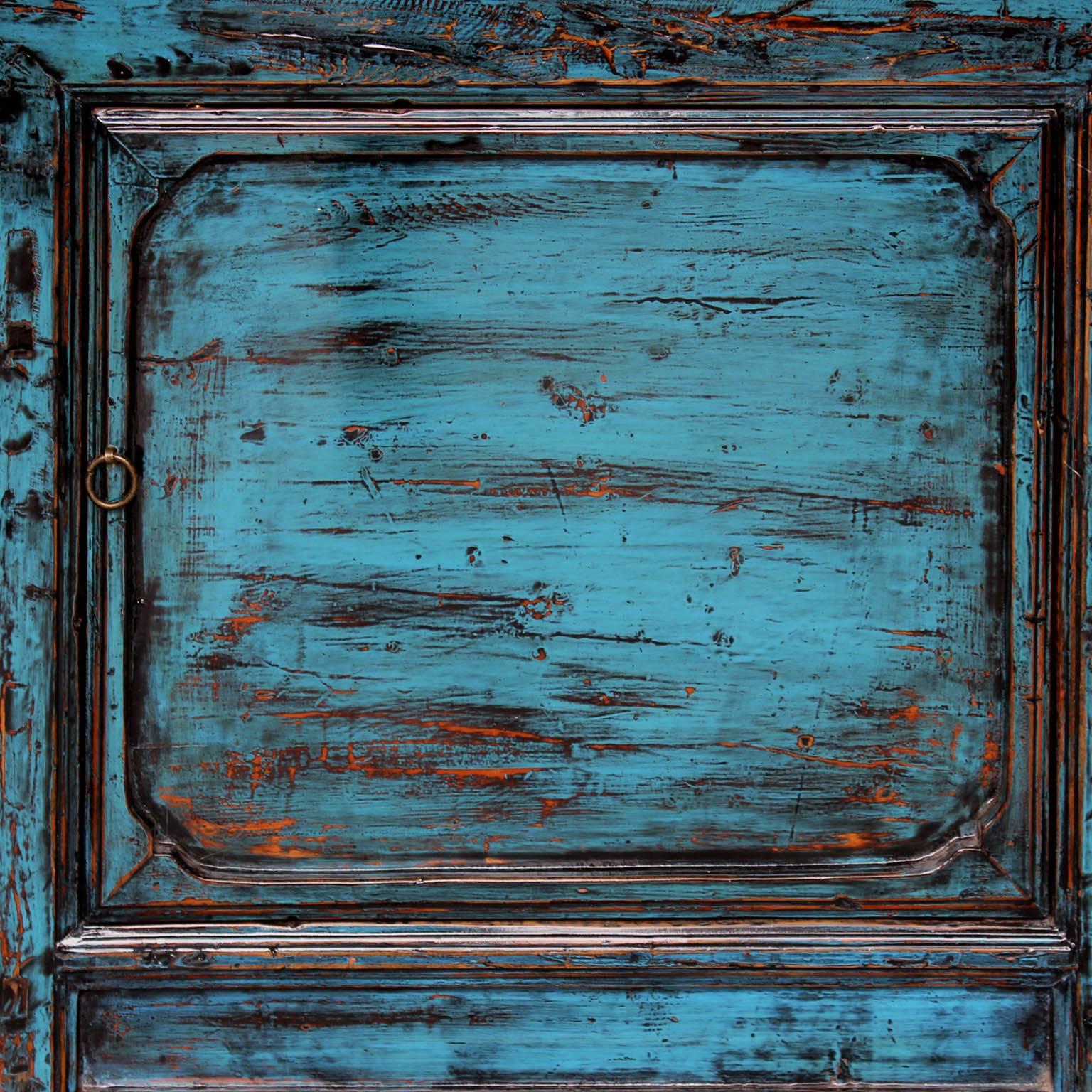 Wood Shanxi Blue Sideboard