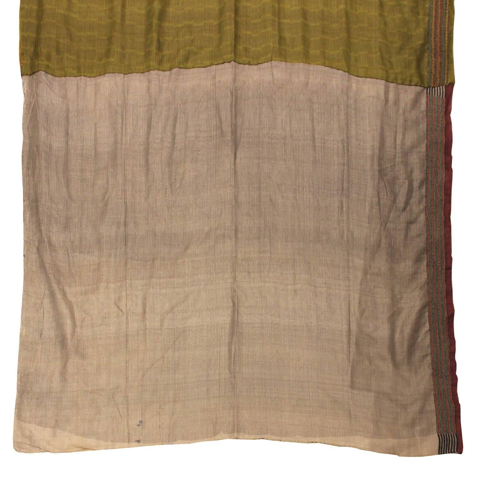 Contemporary Olive Green Sari