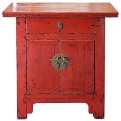 Antique Red Side Chest