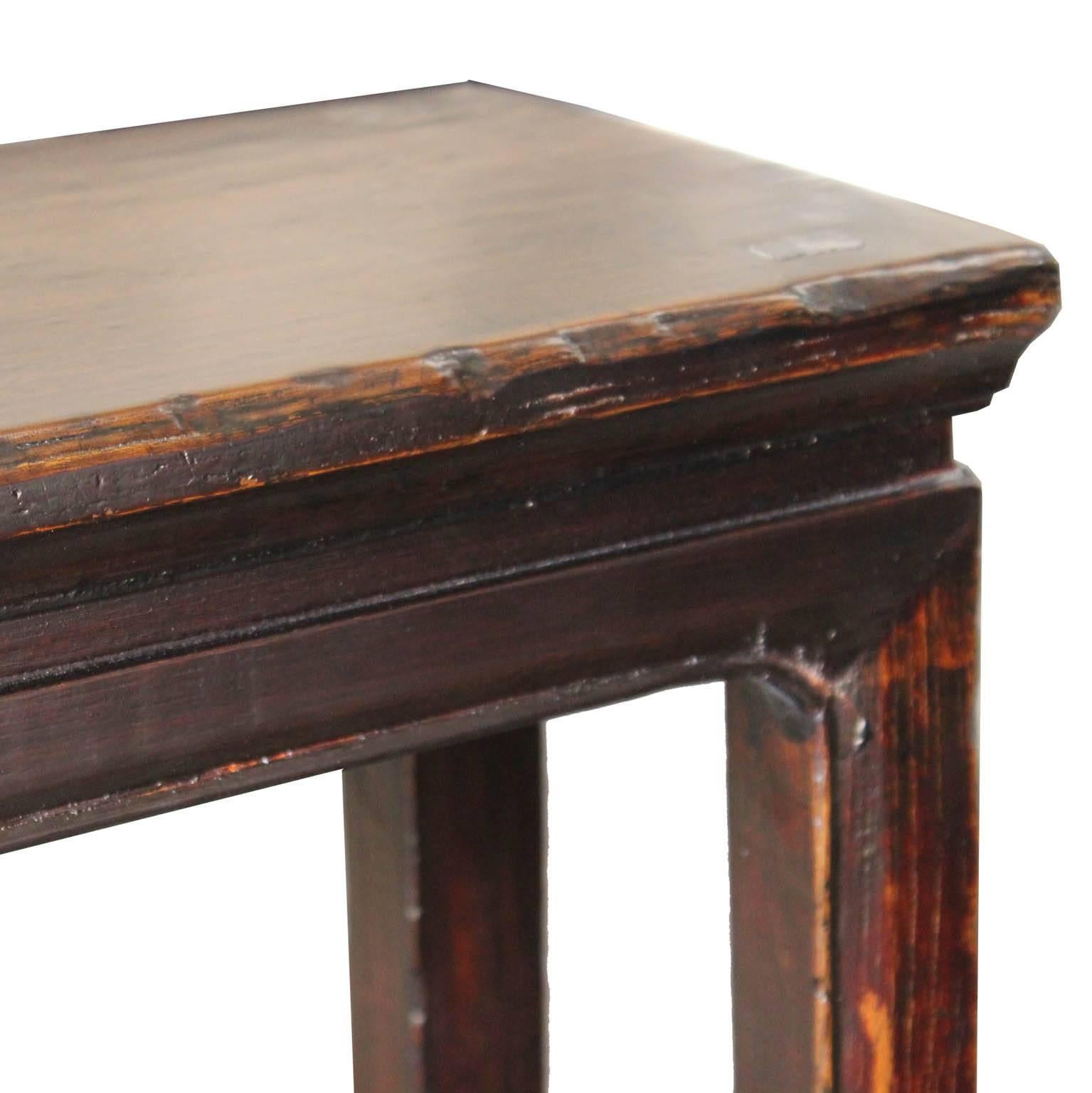 Early 20th Century Elm Ming Side Table
