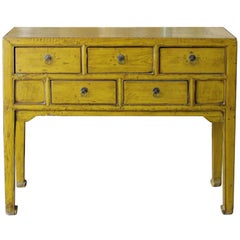 Mustard Green Console Table