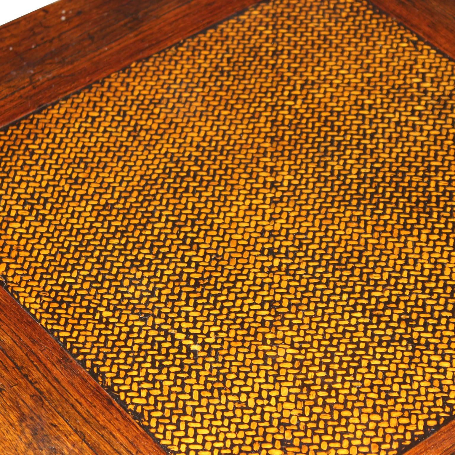 Early 20th Century Rattan Top Ming Table