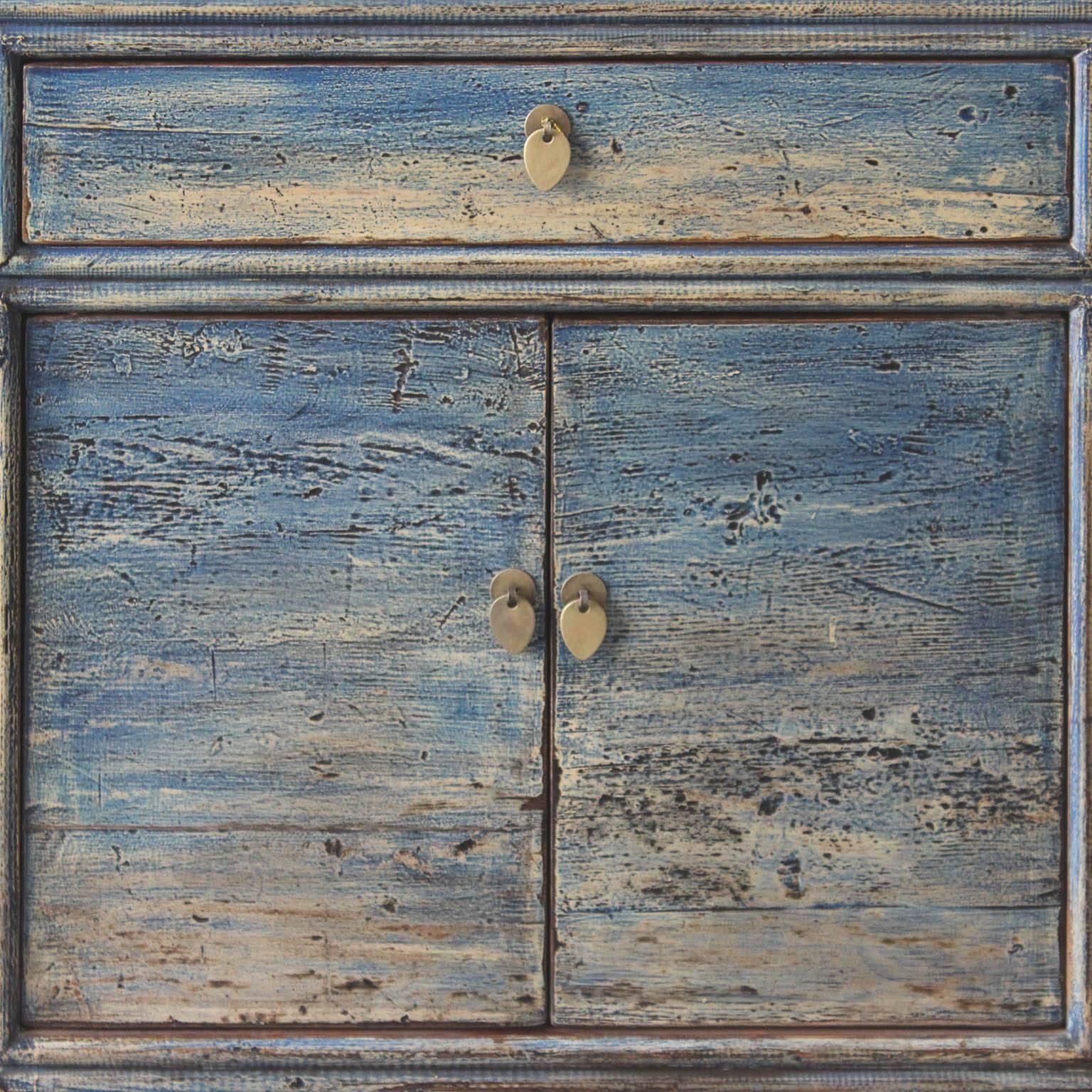 Blue Watercolor Sideboard In Good Condition In San Francisco, CA