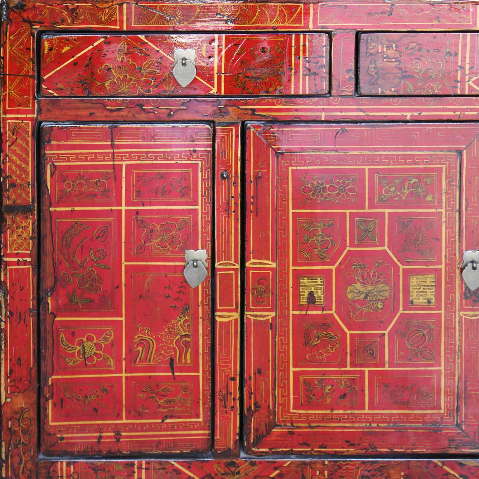 Chinese Red Wedding Sideboard