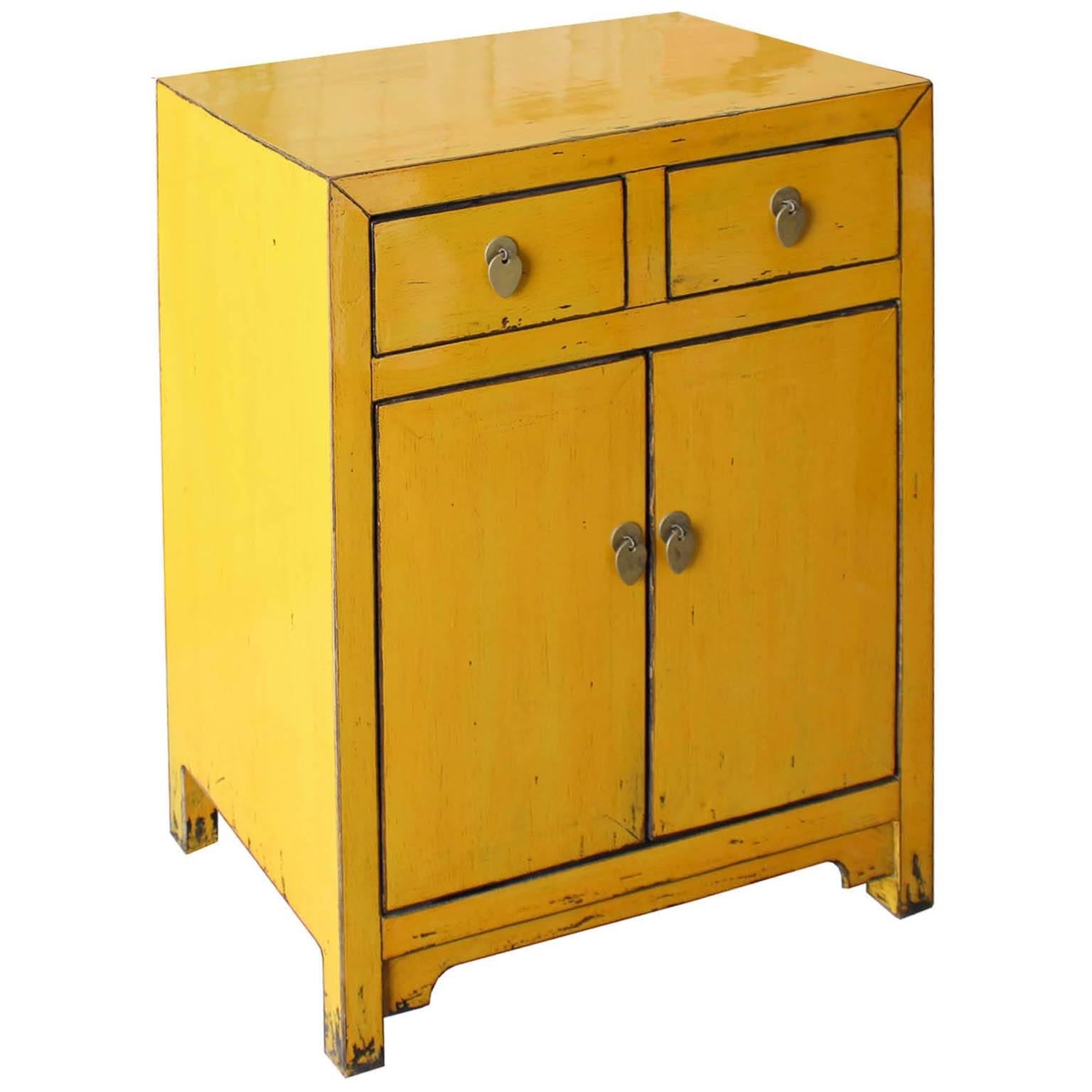 Yellow Two-Drawer Chest 1