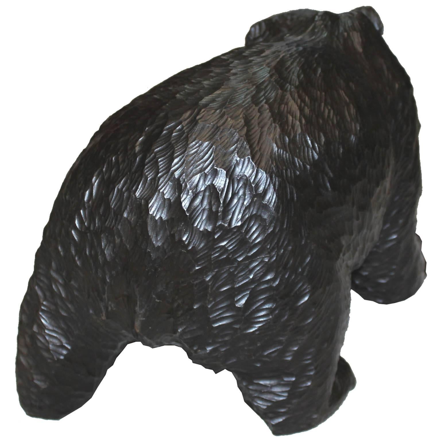 Early 20th Century Japanese Wood Bear