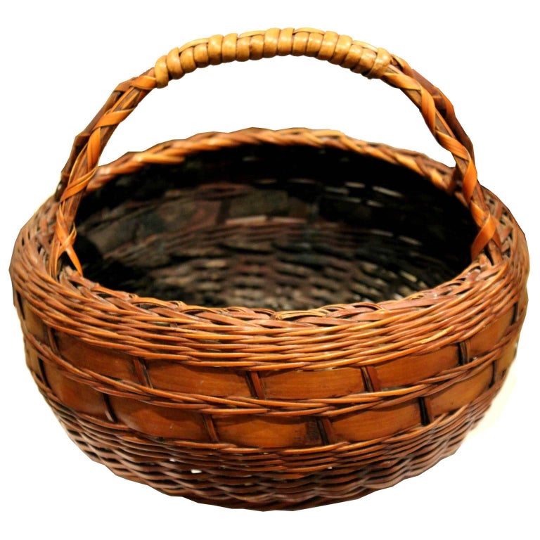 Japanese Bamboo Basket at 1stDibs