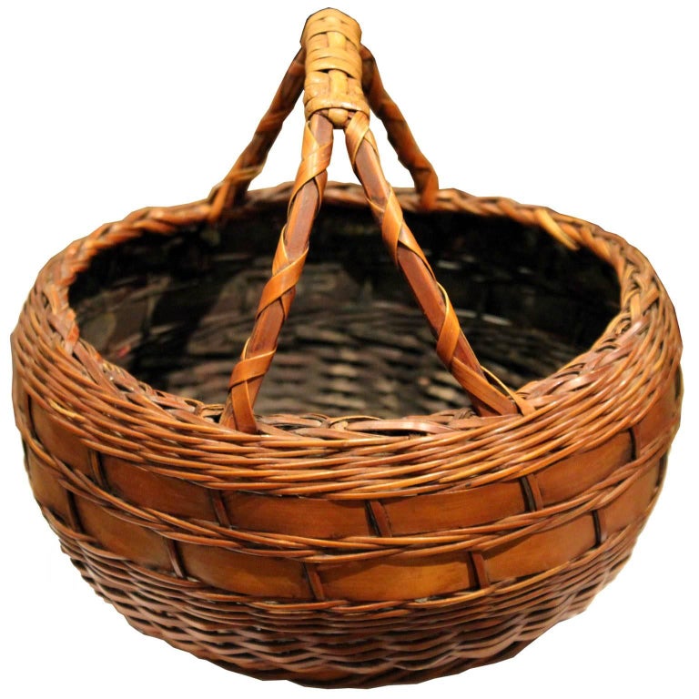 Japanese Bamboo Basket at 1stDibs