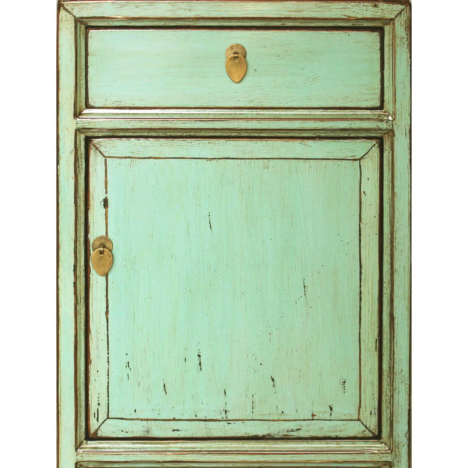 Chinese Mint Green Side Chest