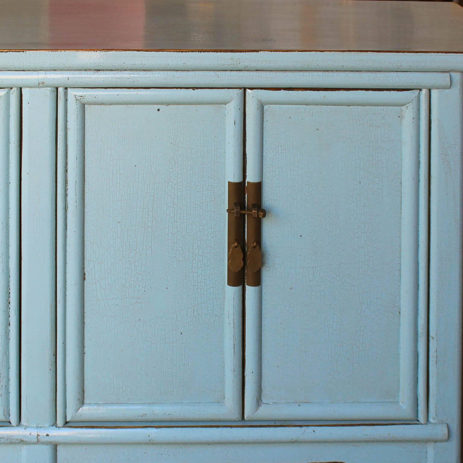 Baby Blue Sideboard In Excellent Condition In San Francisco, CA