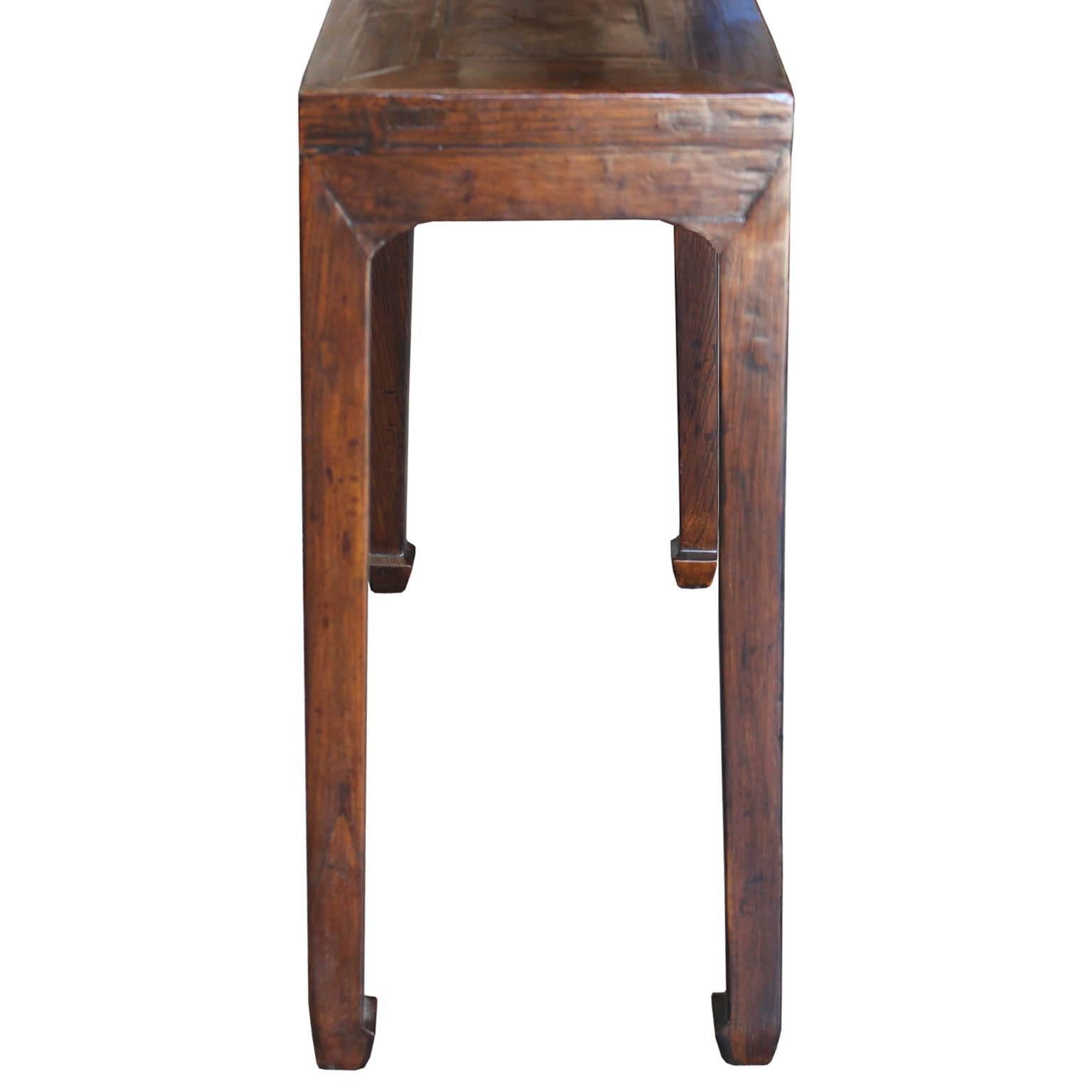 Early 20th Century Elm Ming Console Table