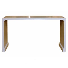Gray Waterfall Console Table
