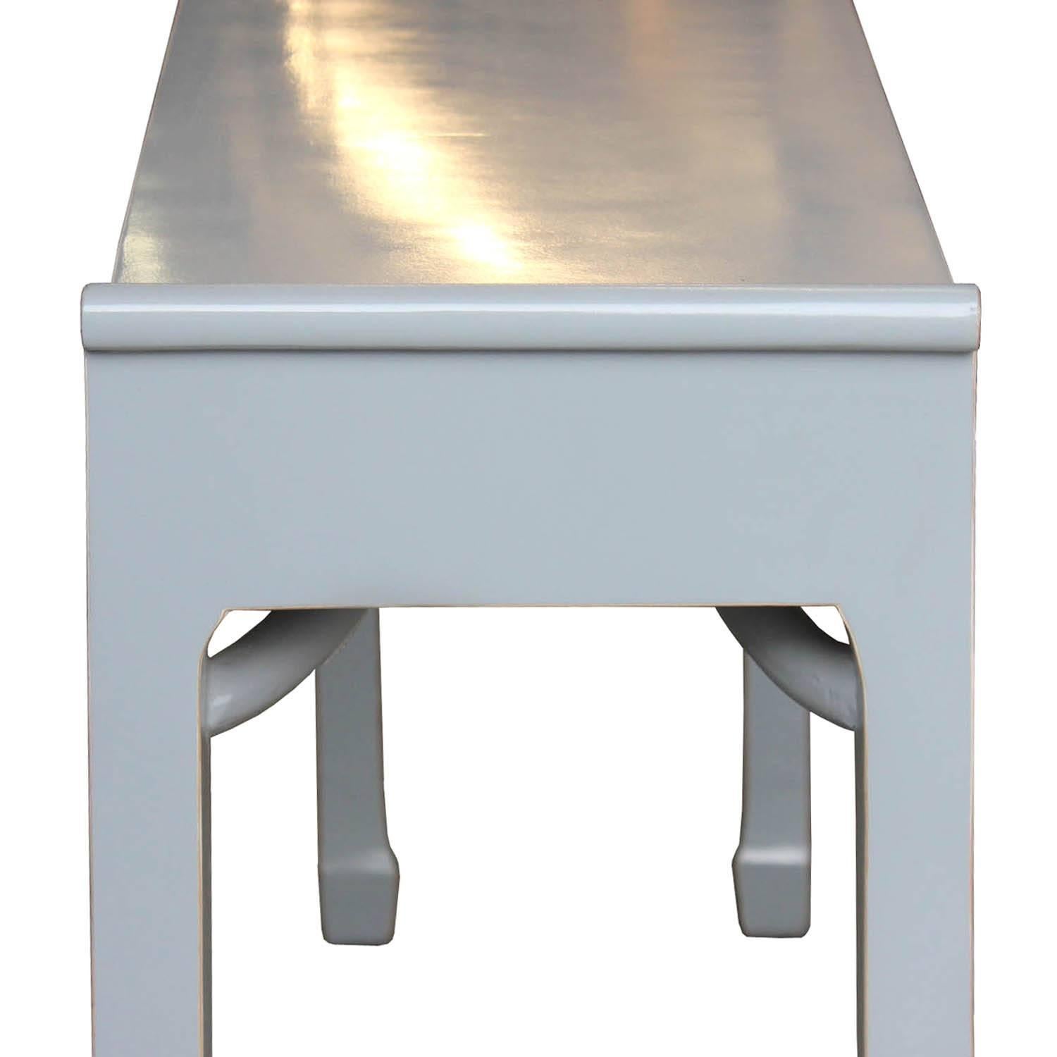 Two-Drawer Gray Console Table For Sale 1