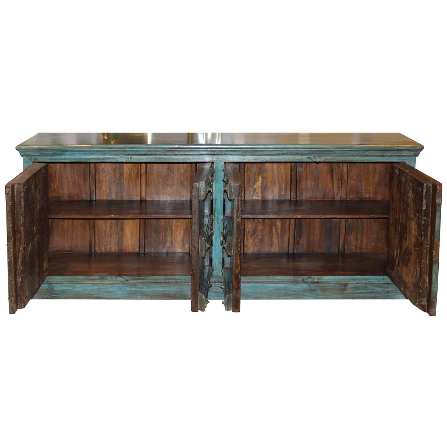 Indian Blue Haveli Door Sideboard