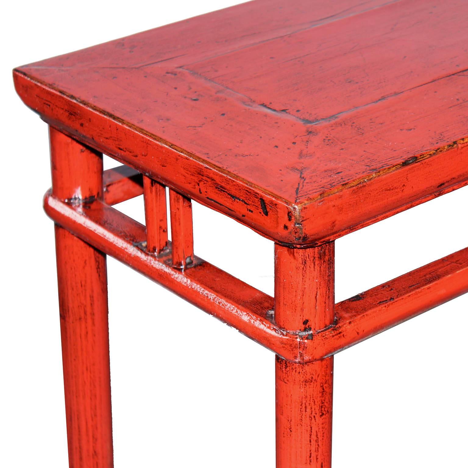 Red Console Table In Good Condition In San Francisco, CA