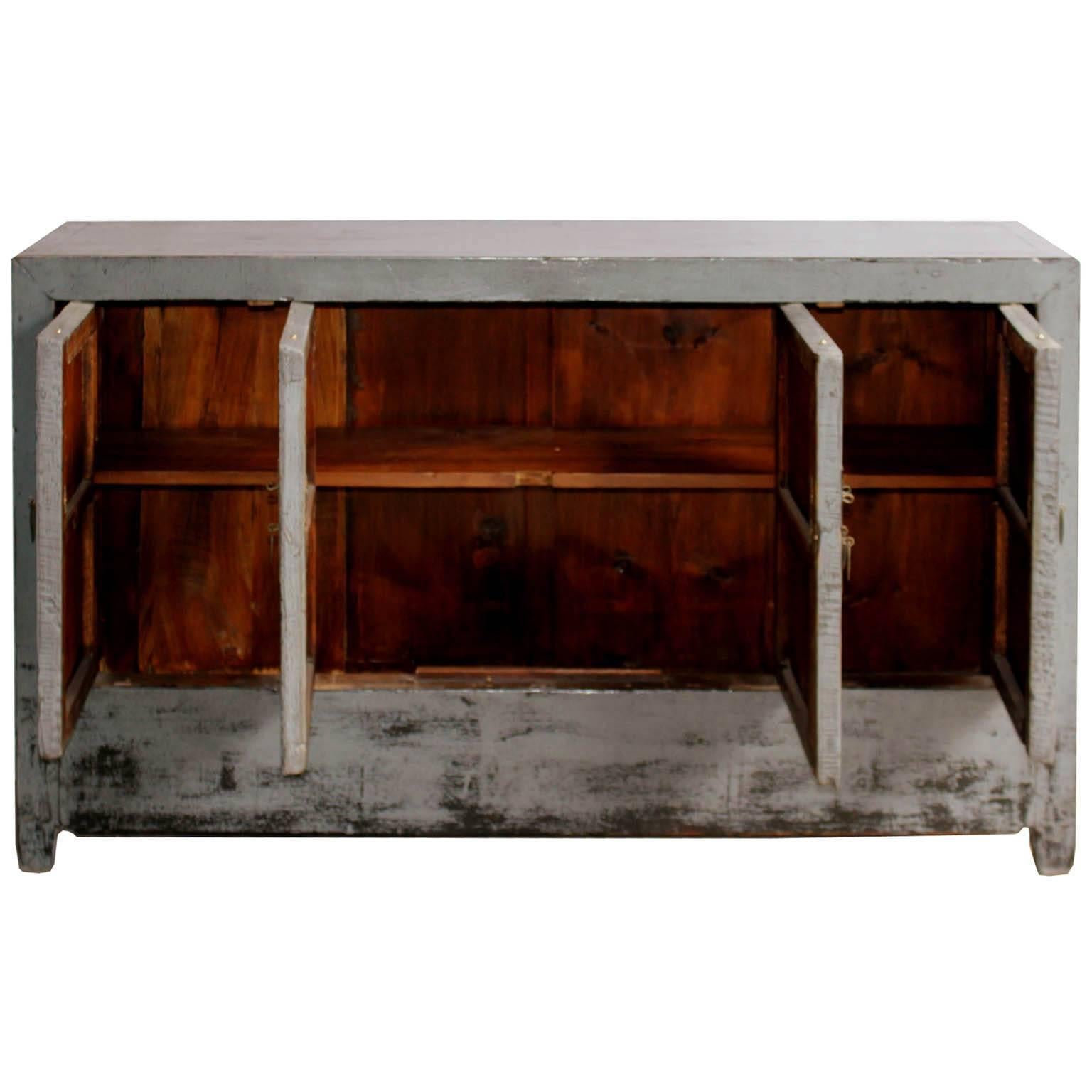 Chinese Dongbei Gray Sideboard
