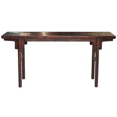 Antique Elm Console Table