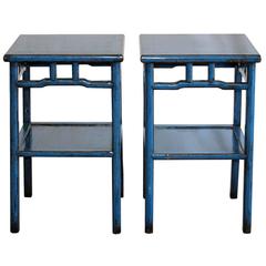 Blue End Table