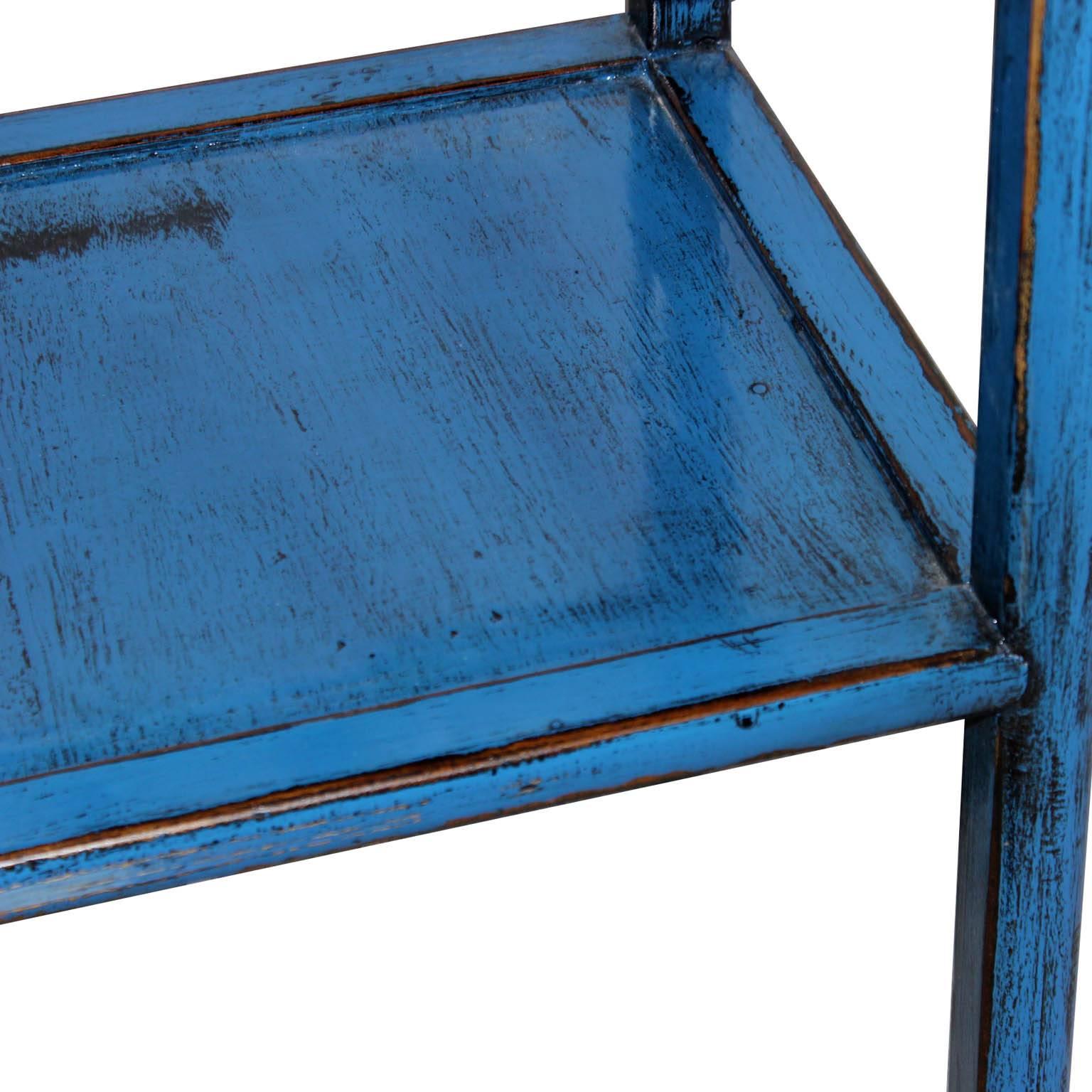 Contemporary Blue End Table