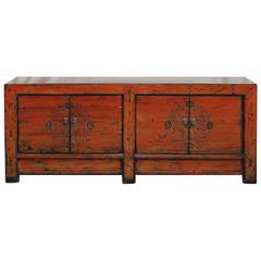 Antique Hand-Painted Mongolian Sideboard