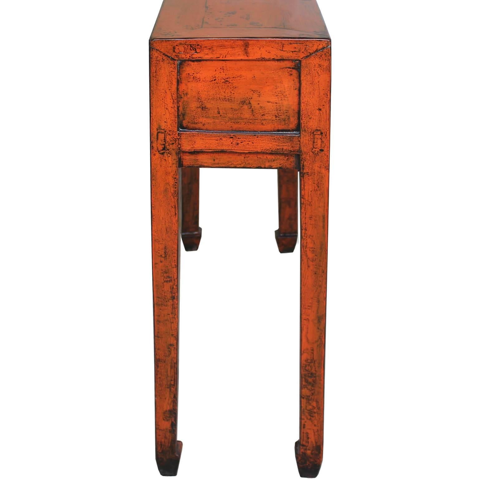 Orange Shandong Console Table 1