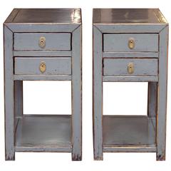 2-Drawer Gray Table
