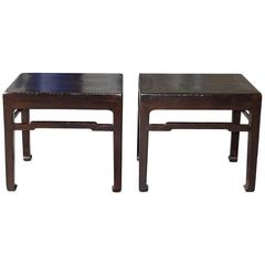Antique Ming-Style Elm Tables, Pair