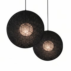 Hush Galvanized Iron Pendant Light, Black, 18 in