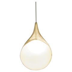 Stillabunt Ceramic Pendant Light, Gold, 12.25 in