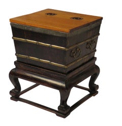 Vintage Chinese Ice Chest on Stand, circa 1900