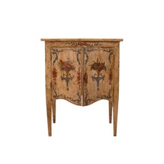 Painted Italian Pale Celadon Neoclassical Cabinet, circa 1800