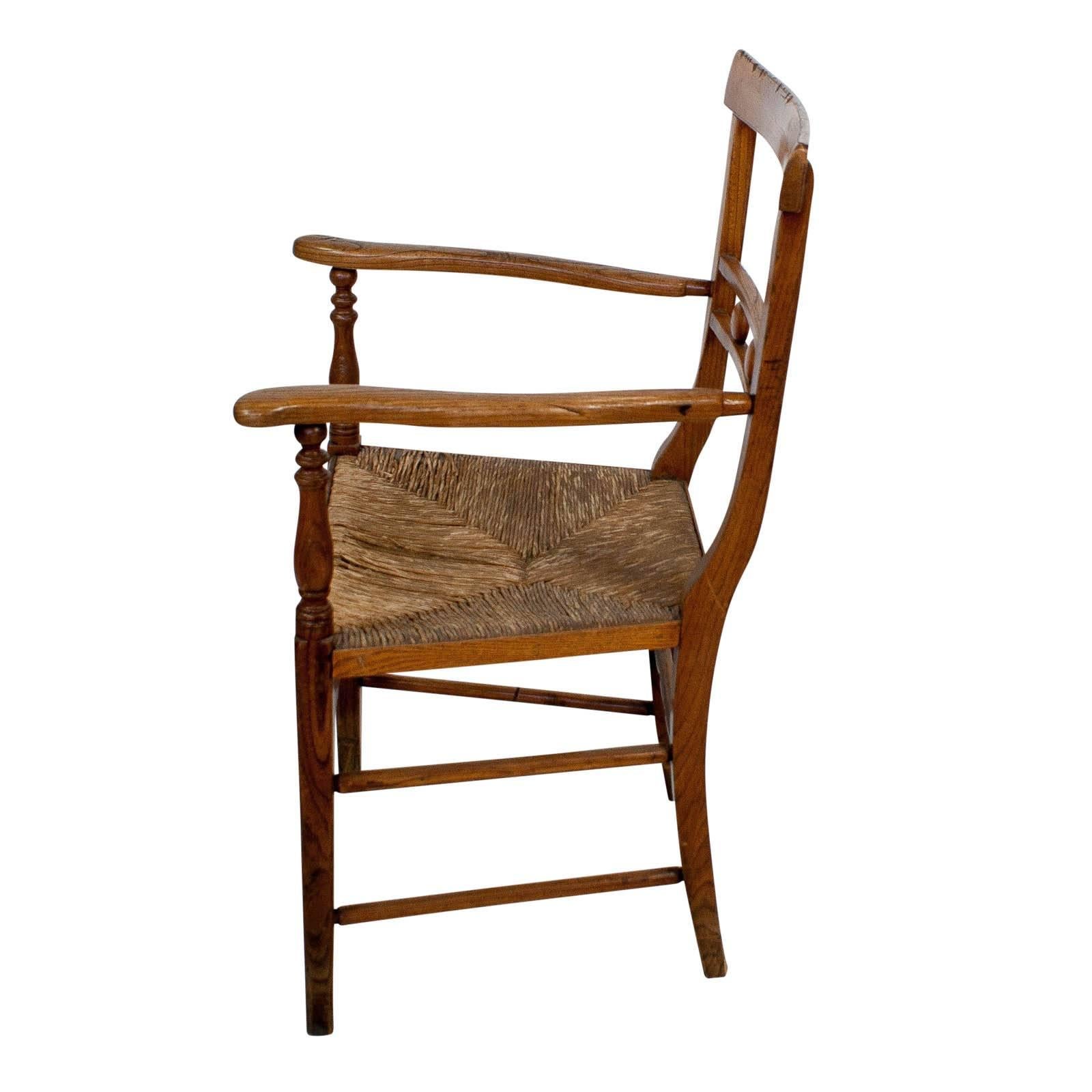 Mid-19th Century Provincial French Fruitwood Armchair, circa 1830