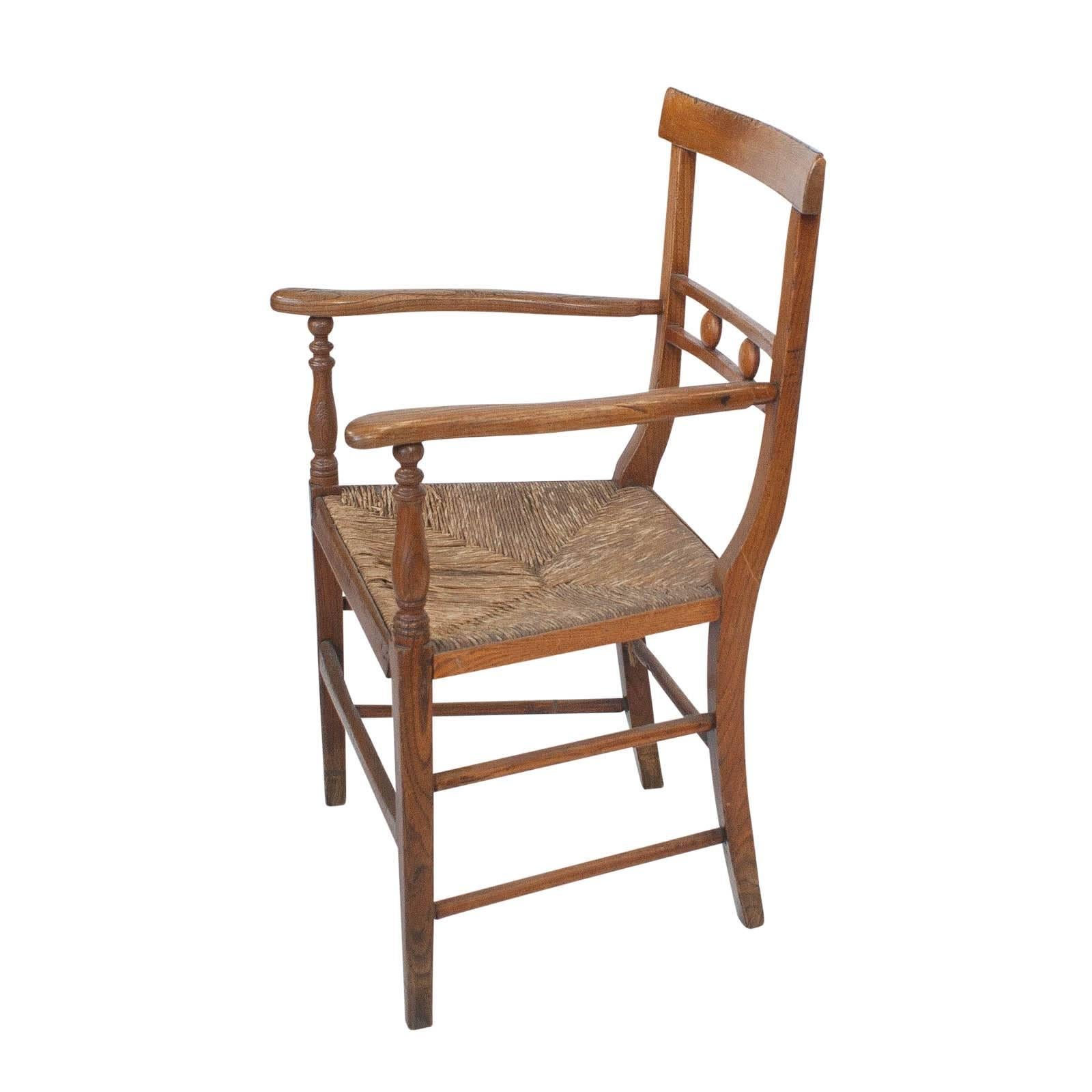 Provincial French Fruitwood Armchair, circa 1830 In Good Condition In San Francisco, CA