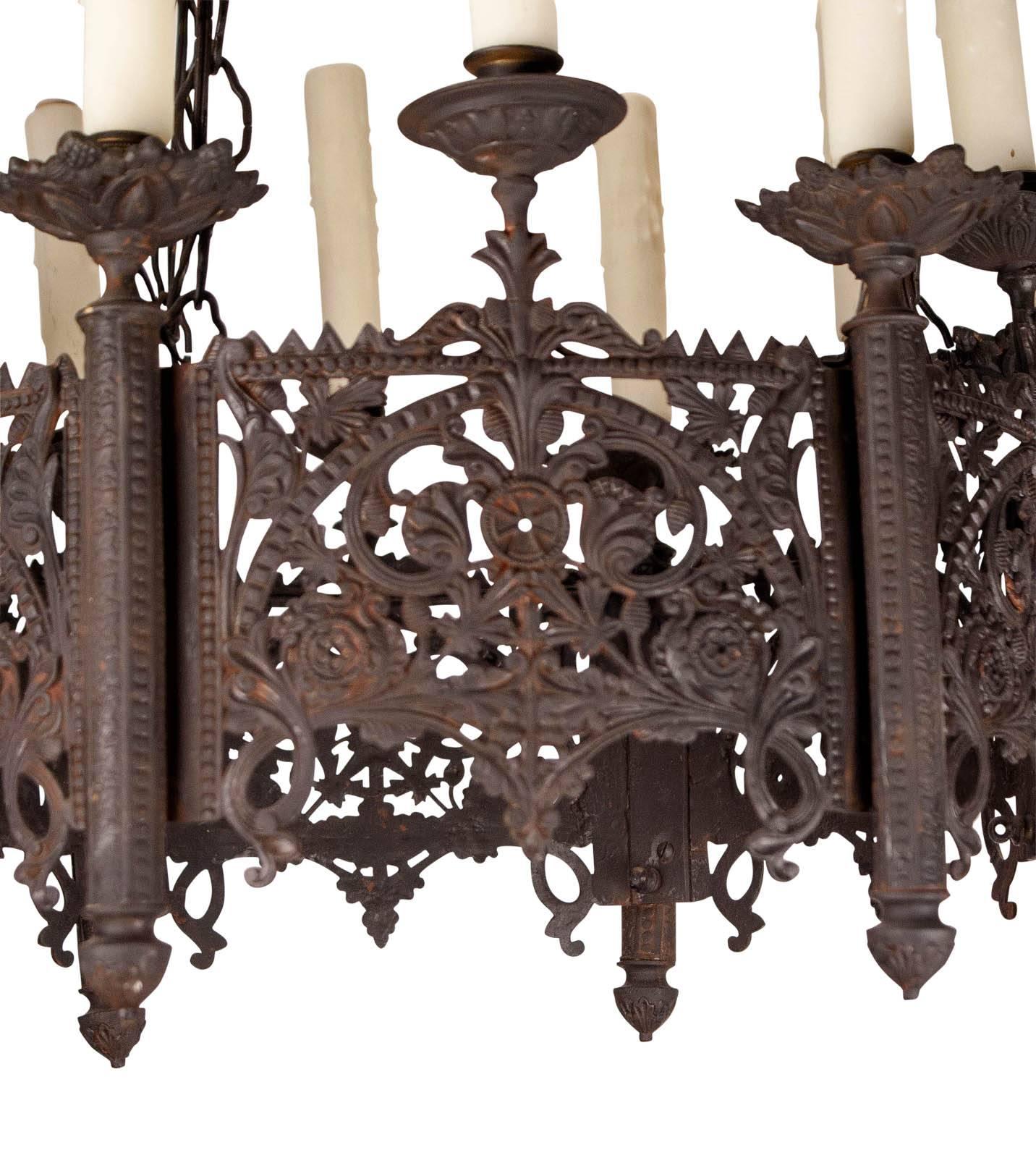 French Gothic Chandelier, Late 19th Century, France