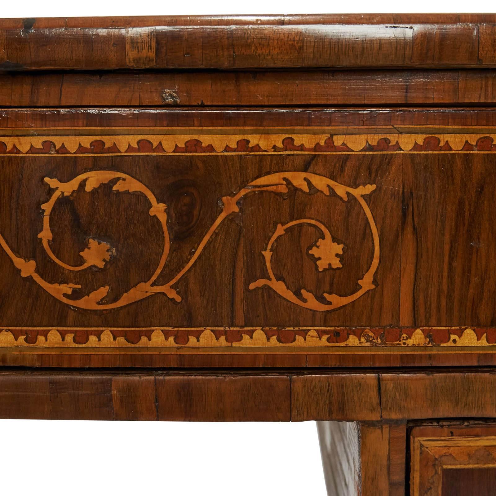 Neoclassical Inlaid Italian Desk Dressing Table, circa 1820 1
