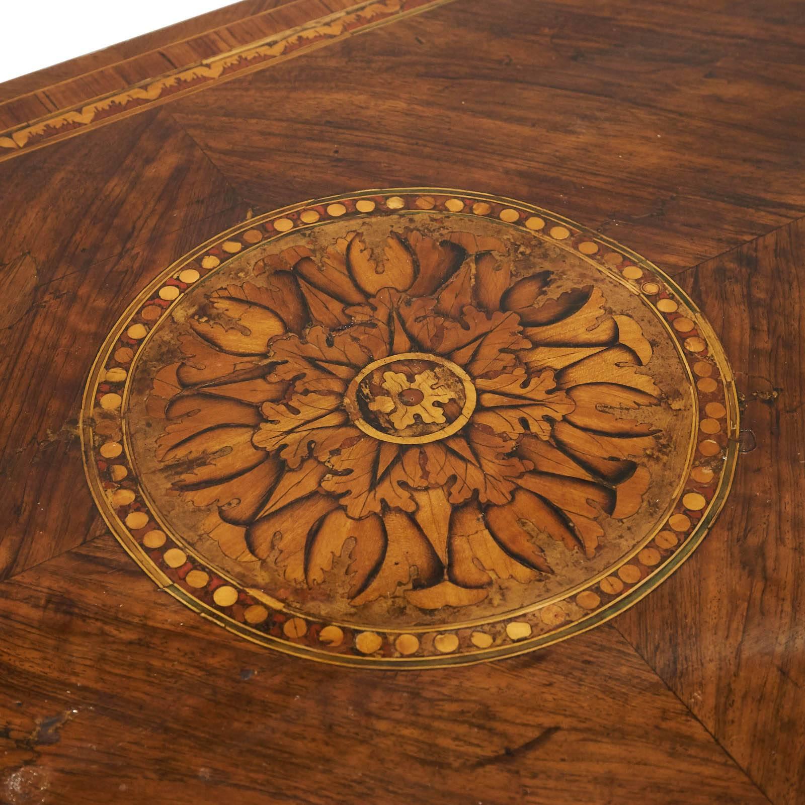 Neoclassical Inlaid Italian Desk Dressing Table, circa 1820 2
