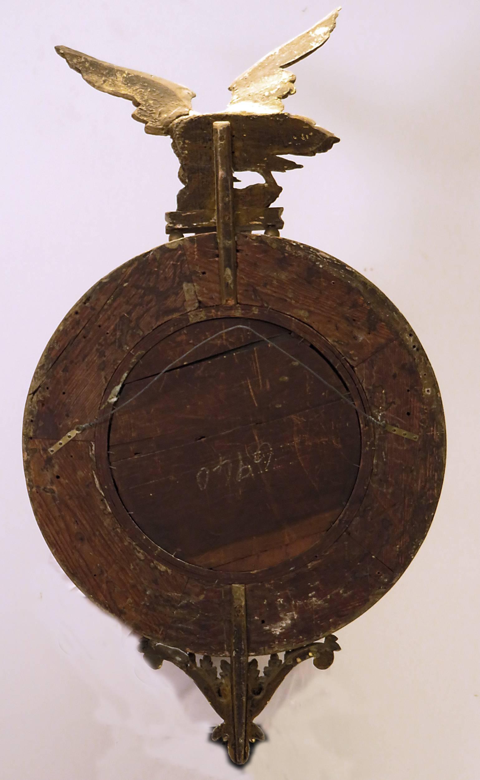 Early 19th Century Regency Convex Mirror, 48″ x 26″ 1