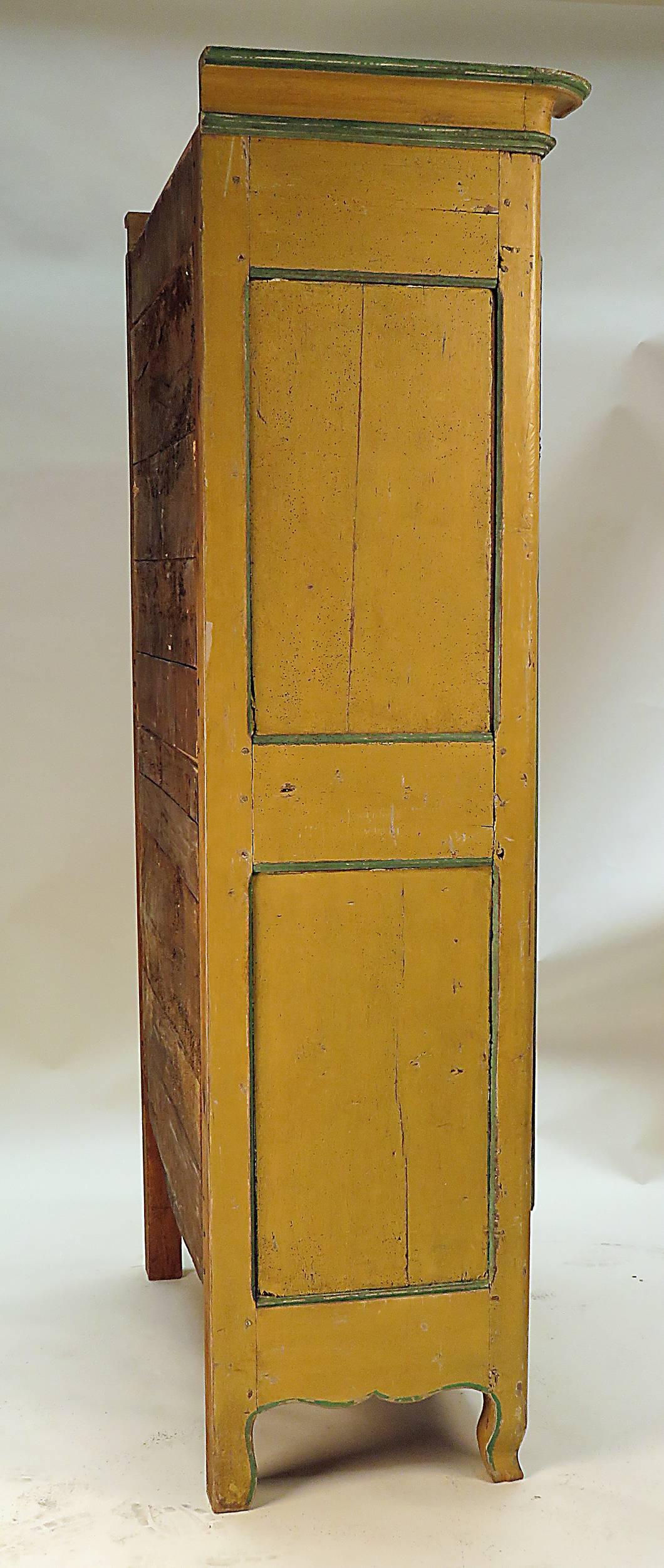 Directoire Italian Painted Armoire/Bookcase/Cabinet, circa 1820