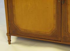 George III Inlaid Satinwood Narrow Cabinet, England, 1800