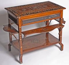 Middle Eastern Inlaid Couscous Table 1890
