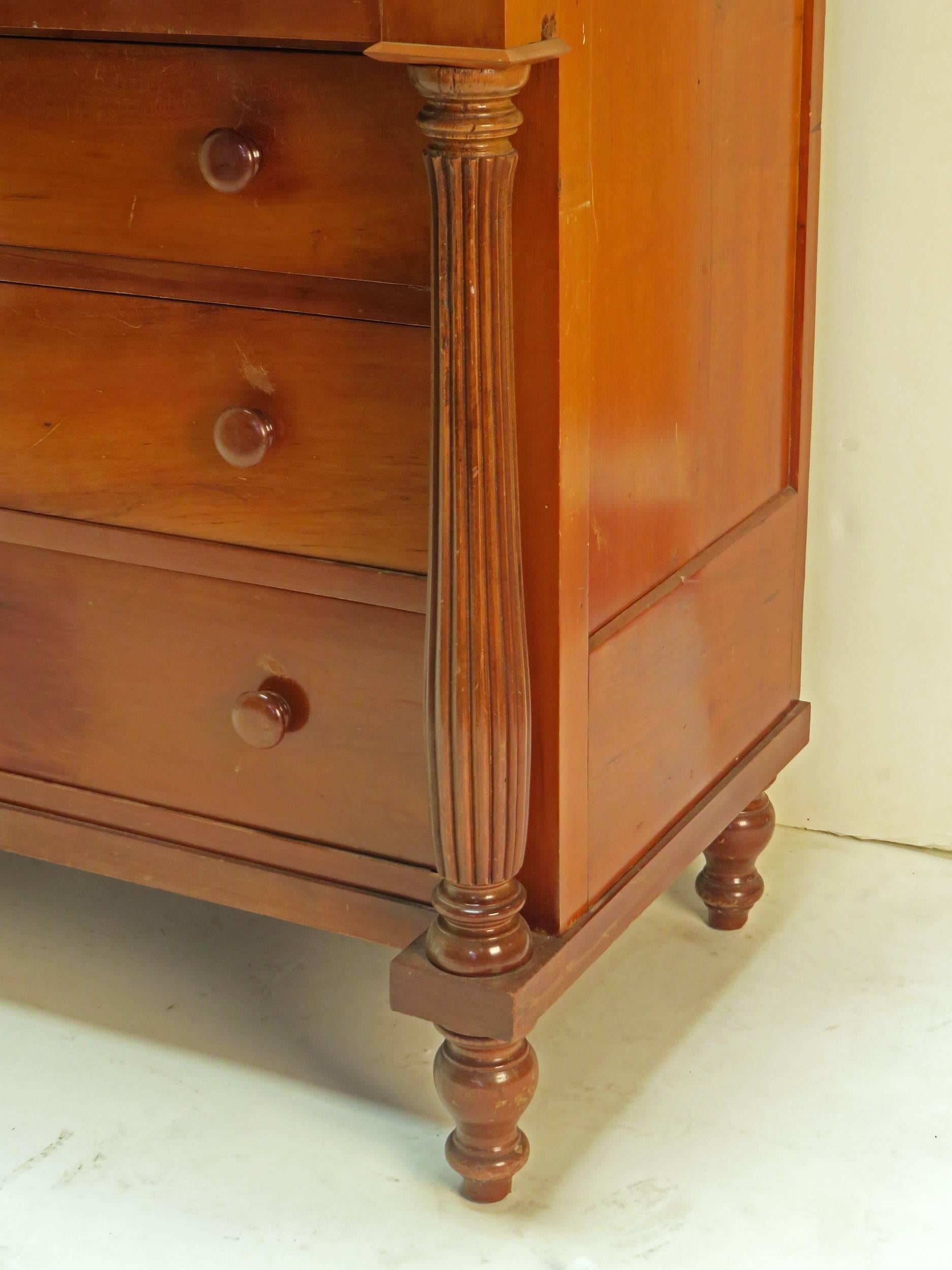 Mid-19th Century American Empire Chest of Drawers, circa 1840