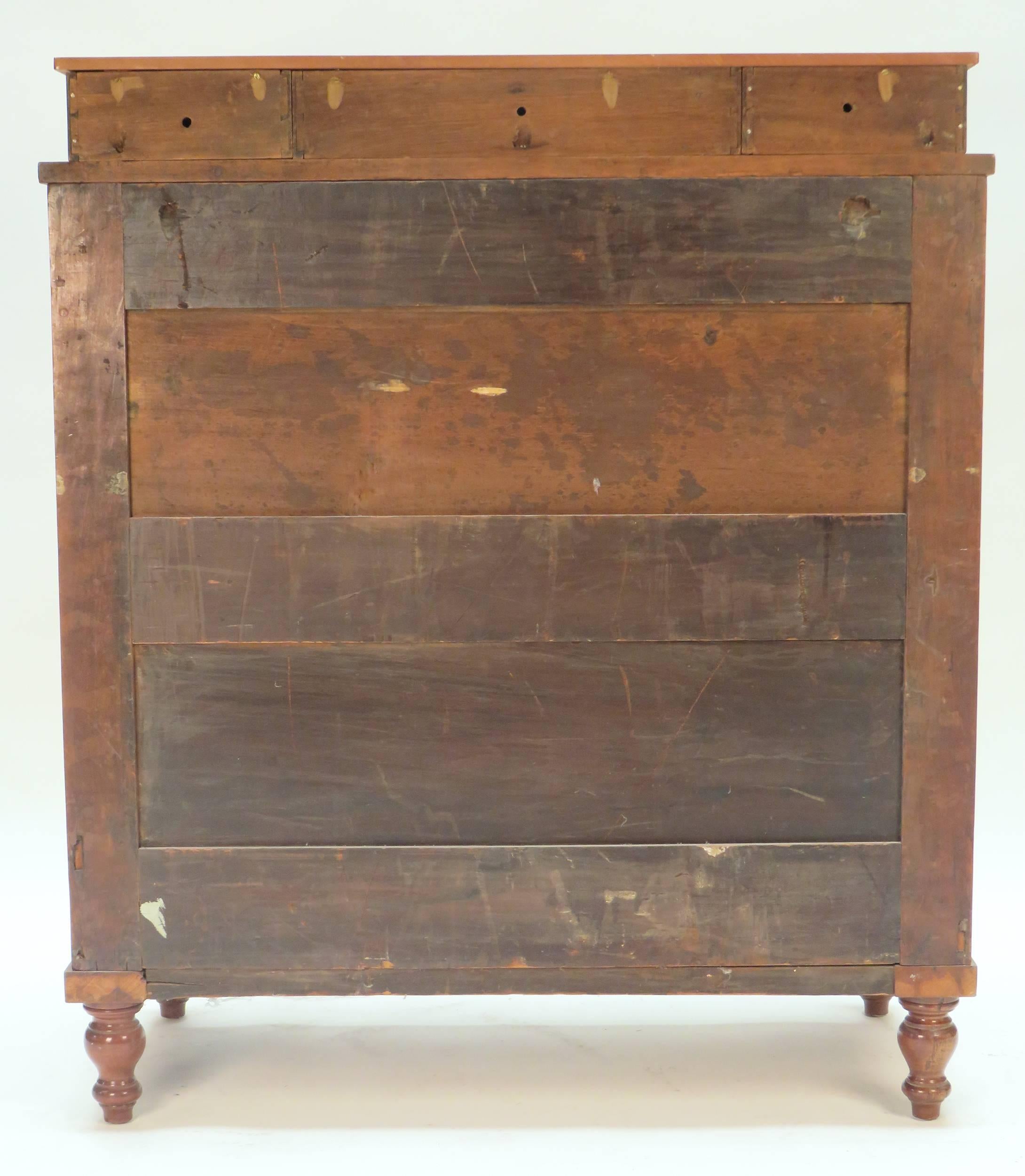 Metal American Empire Chest of Drawers, circa 1840