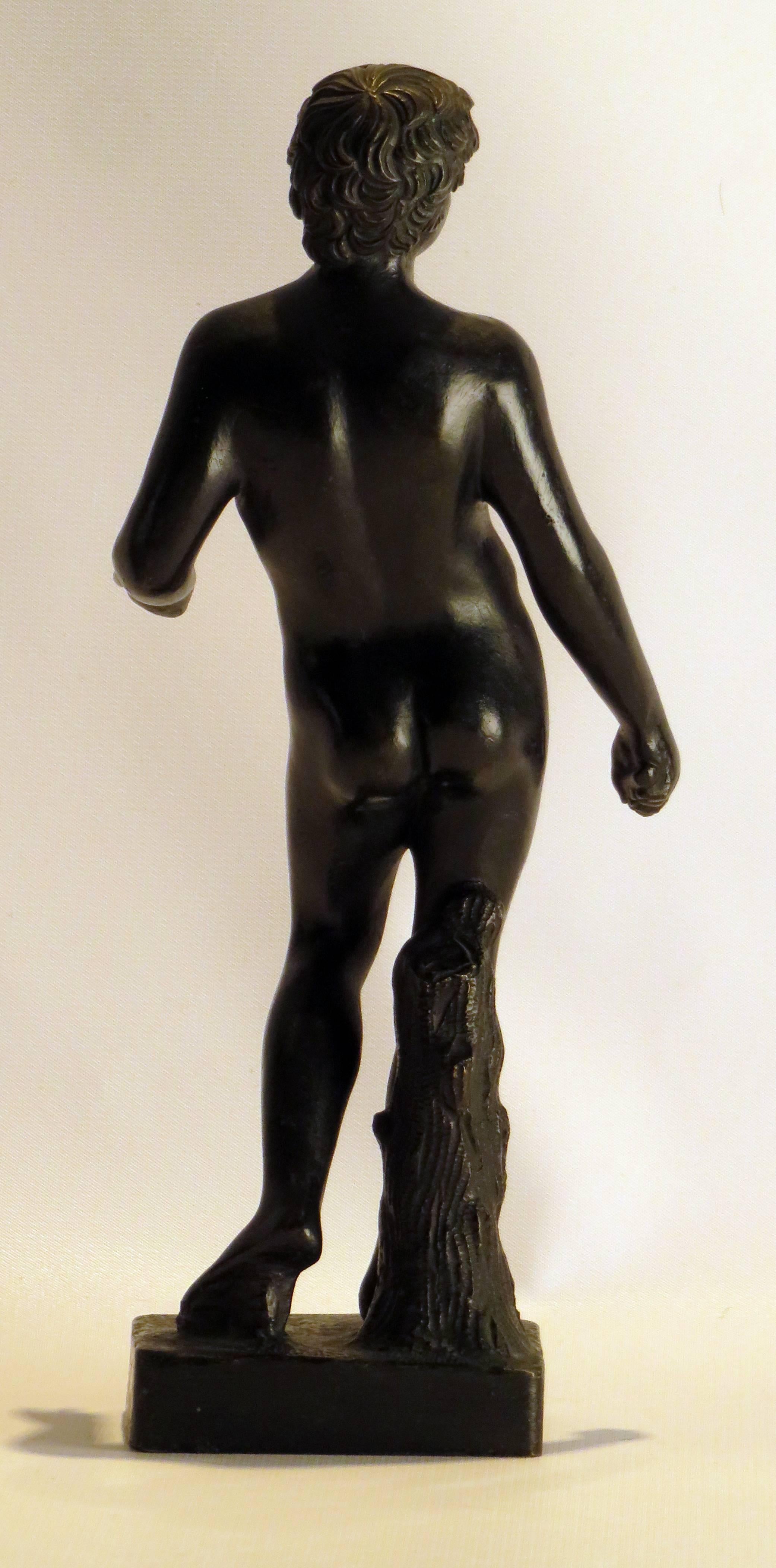 Grand Tour Bronze Casting of a Young Man ‘Antinous’, circa 1850 In Excellent Condition In San Francisco, CA