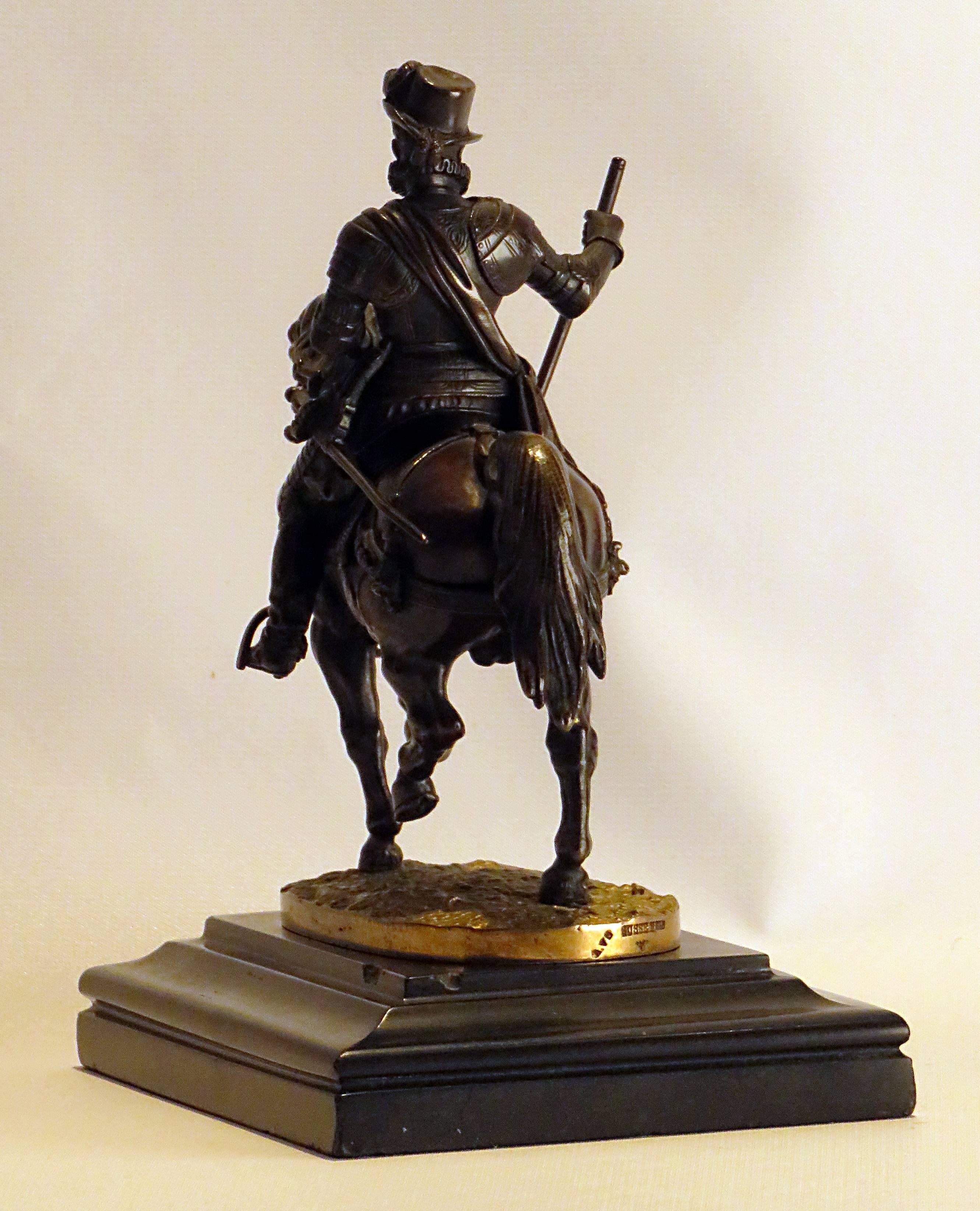 Bronze of Prince Philip the Silent Riding by Count Nieuwerkerke, circa 1850 In Excellent Condition In San Francisco, CA