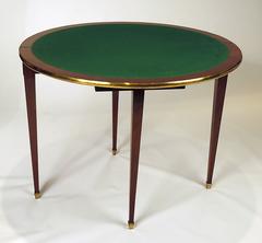 French Walnut Demilune Game Table, circa 1900