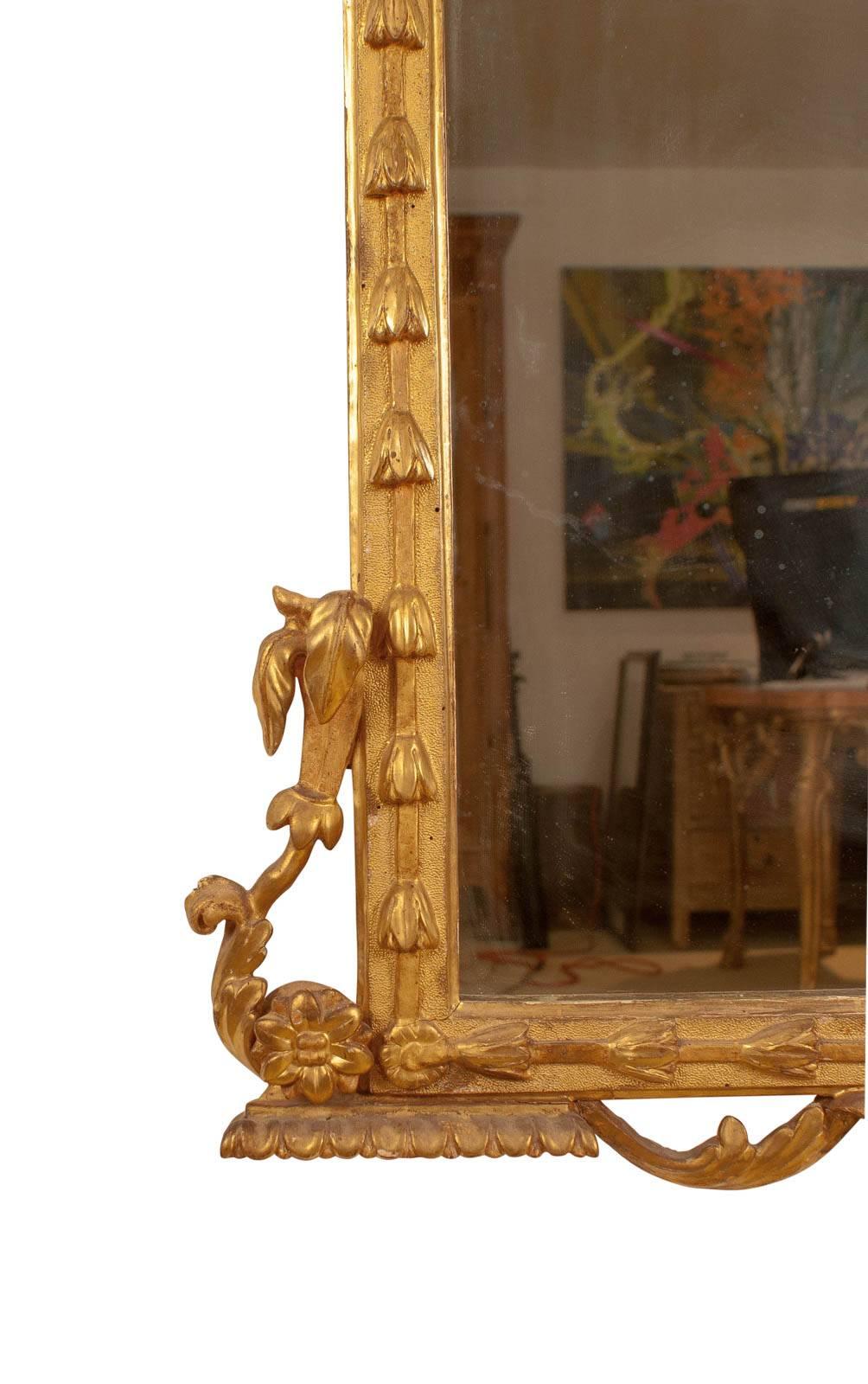 Early 19th Century Giltwood Neoclassical Italian Mirror, circa 1810