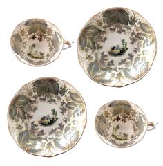 19th Century Four Pieces Rockingham Tea Set 2
