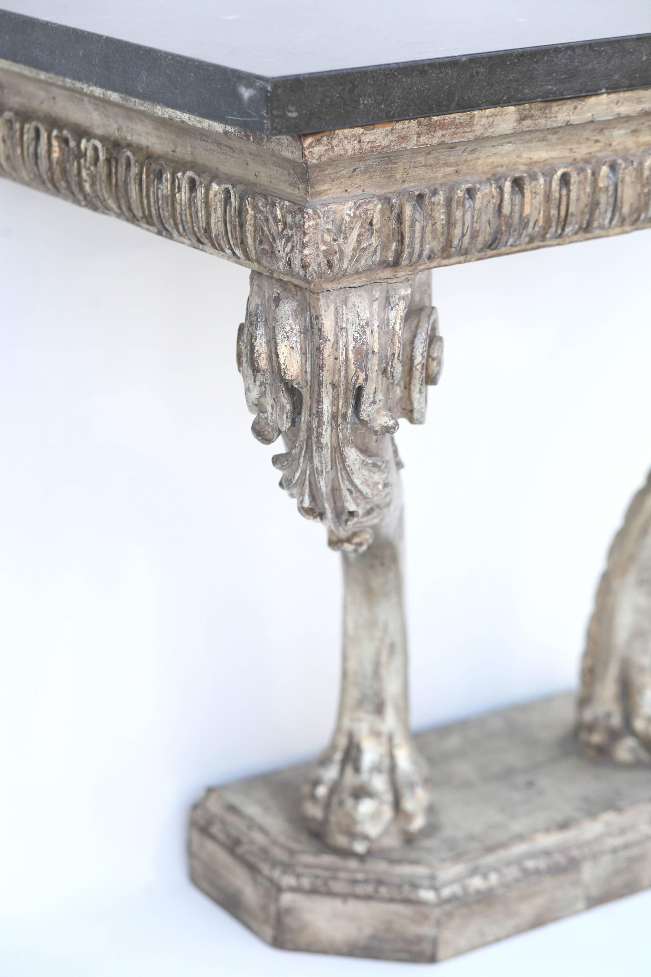 Silver Leaf Mid-18th Century Beautiful Period Hand Carved George II Console